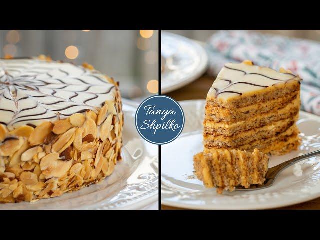 Бесподобный Торт Эстерхази с Ореховым Безе и Пралине | Esterhazy- Hazelnut Meringue Cake