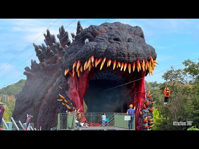 INSANE! Life-Sized Godzilla Attraction | Zip Line into a Godzilla's Mouth | Japan