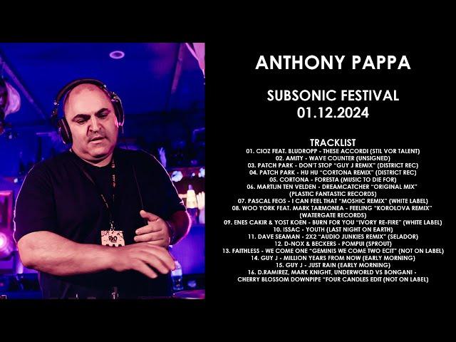 ANTHONY PAPPA (Australia) @ Subsonic Festival 01.12.2024