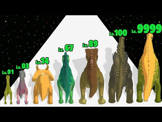 Dino Evolving Run - Level Up Dinosaur Max Level Gameplay (Dinosaur Evolution)