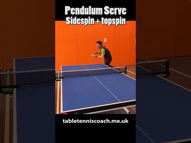 How to do a pendulum serve with sidespin and topspin