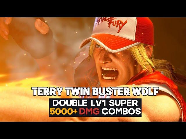 Street Fighter 6 Terry Double Buster WOLF (Lv1 SUPER) in One COMBO!