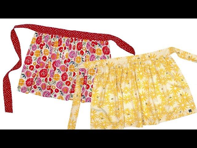 How To Sew a Gathered Half Apron | Simple Beginner Sewing Tutorial
