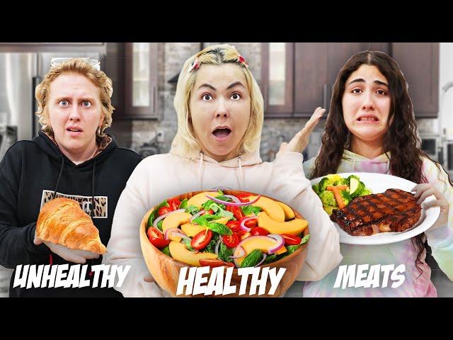 100 CALORIES CHALLENGE! Unhealthy vs healthy vs Meats!