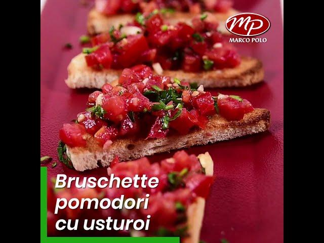 Bruschetta pomodori cu usturoi