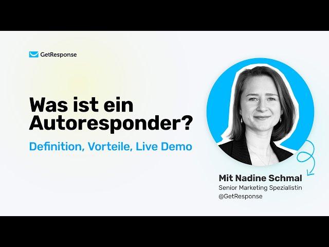 Was ist ein Autoresponder? - GetResponse Tutorial