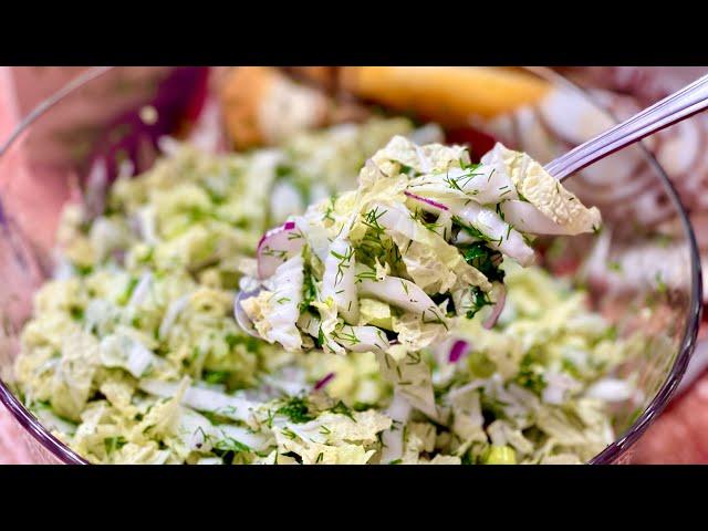 Napa Cabbage Side Salad- The Lazy Girls Kitchen