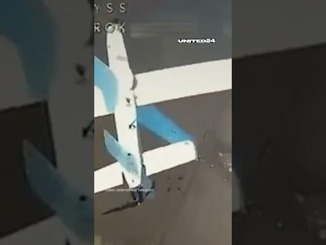 Ukrainian FPV Drone Skillfully Destroys Russian Lancet UAV #warinukraine #drone