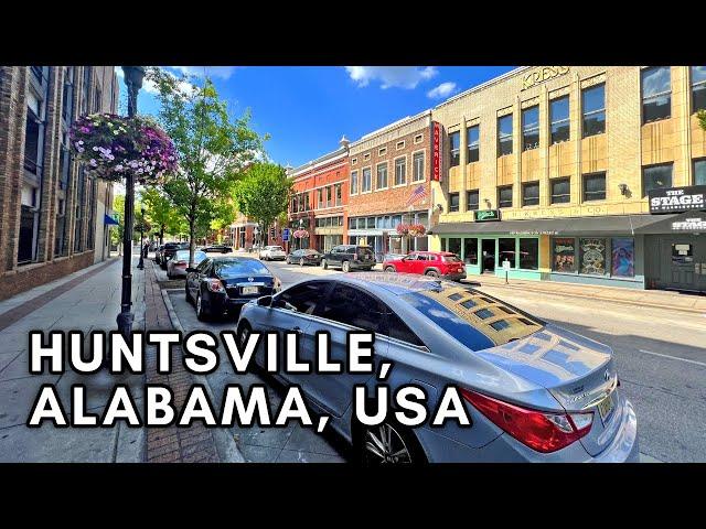 Huntsville, Alabama USA - Walking Tour of Downtown Huntsville - 4K