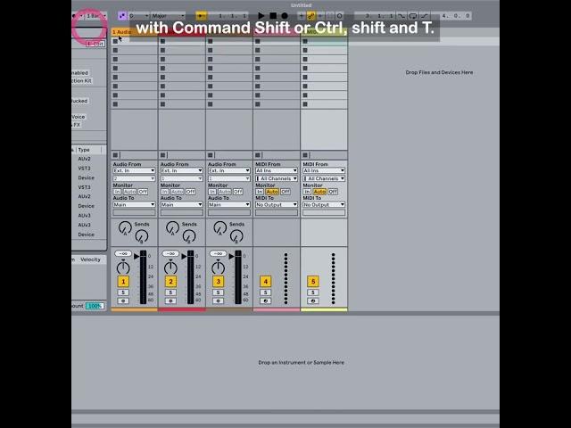 Creating Track groups In Ableton Live 12 #shorts