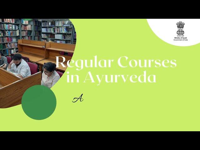 Regular Courses in Ayurveda