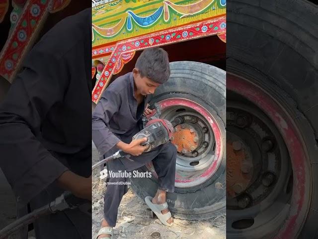 Small boys hard work  #tires #car #diy #short