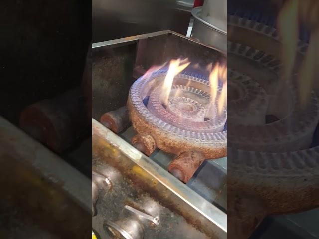 업소용가스렌지 빨간불꽃이 나오는 이유 #1