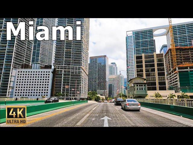 Miami 4K - Driving Downtown and Miami Beach - 2024