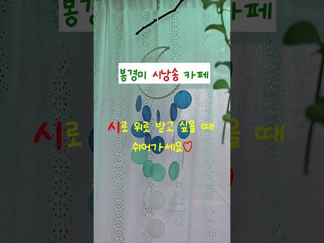 [시낭송]힐링시낭송카페,봉경미시낭송카페# Shorts