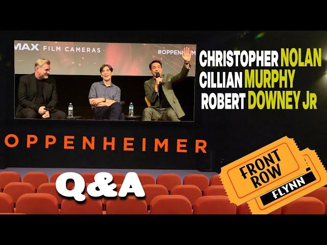 OPPENHEIMER Christopher Nolan, Cillian Murphy, Robert Downey Jr Q&A, moderated by Jenelle Riley