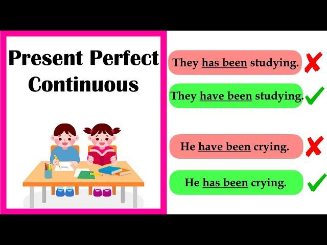 PRESENT PERFECT CONTINUOUS   Easy Explanation