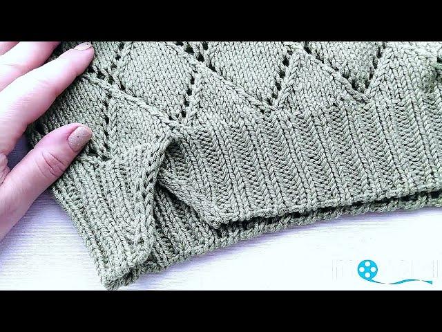 Вязание. Обработка низа изделия.//Knitting //Master class.