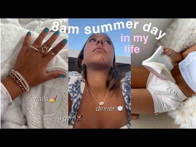 productive summer day in my life | gym, new nails, hair, dinner