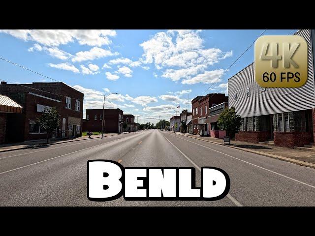 Driving Around Small Town Benld, Illinois in 4k Video