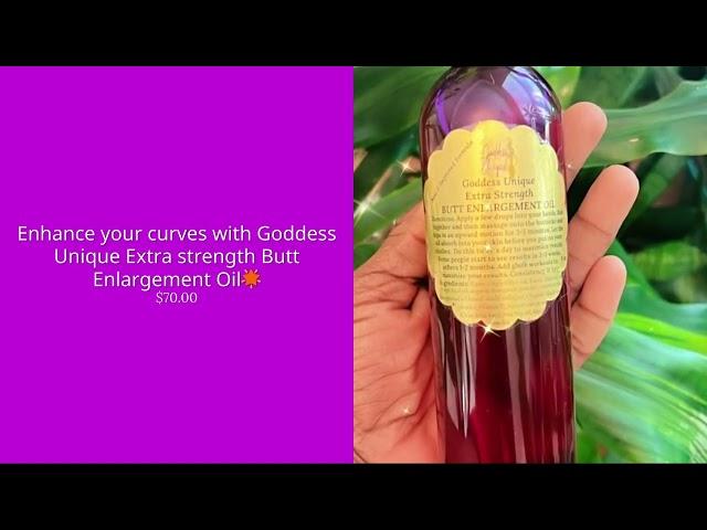 Naturally enhance your curves with Goddess Unique Butt Enlargement Oil