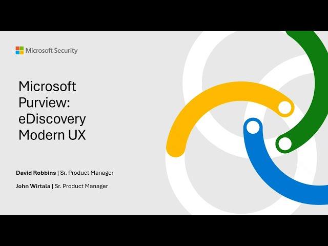 Microsoft Purview eDiscovery Modern UX