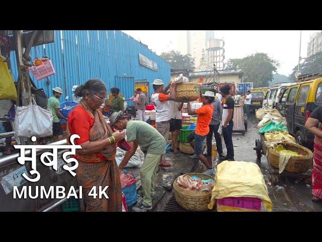 MUMBAI, Morning Life Ambience Walking Tour -  India Walking Tour 4K (UHD)