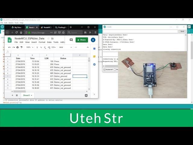 Arduino | Send Data to Google Sheets with LoLin NodeMCU ESP8266 V3 and Pushingbox API