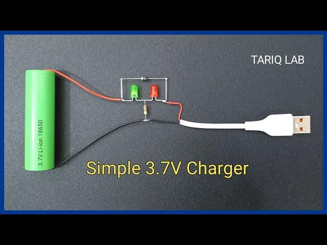 How To Make 3.7V Battery Charger With Indicator