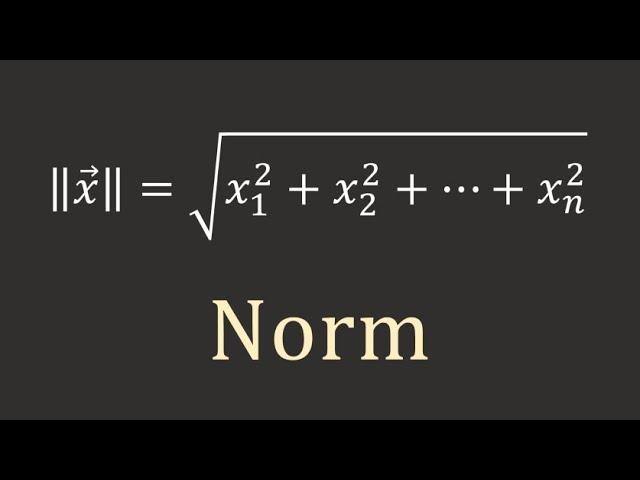 Linear Algebra: Norm