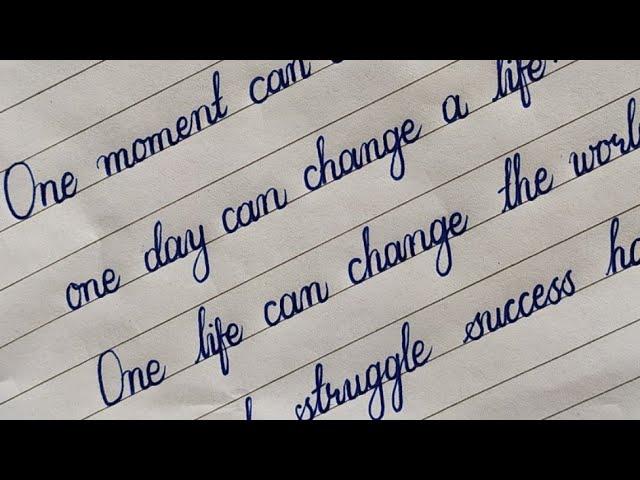 English Mein Handwriting Kaise Sudhare || Cursive Writing Likhne Ka Aasan Tarika !!