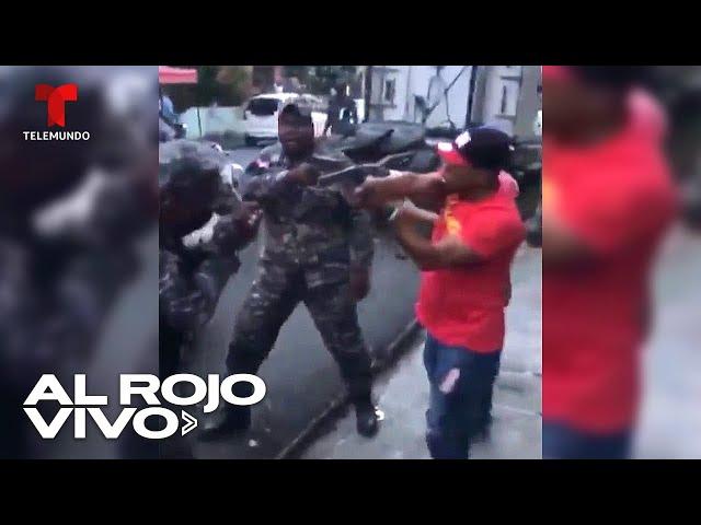 Un hombre se arrepiente y huye luego de amenazar con pistola a unos policías dominicanos