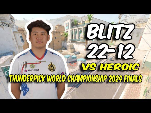 CS2 POV | The MongolZ bLitz (22/12) vs HEROIC (Dust2) @ Thunderpick World Championship 2024 Finals