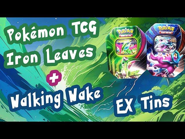 Pokémon TCG Twilight Masquerade Opening - Walking Wake & Iron Leaves EX Tins