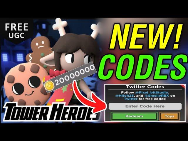 *NEW* XMAS UPDATE CODES FOR TOWER HEROES IN 2023! ROBLOX TOWER HEROES CODES