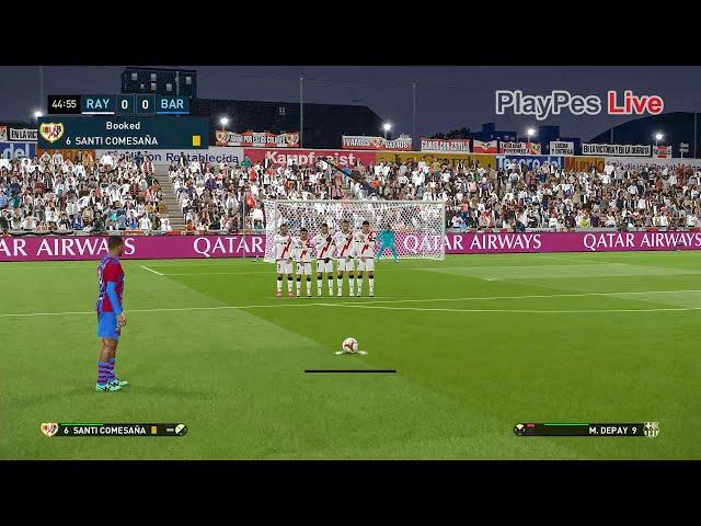 PES 2021 - RAYO VALLECANO vs BARCELONA - M. DEPAY Free Kick Goal - Gameplay PC