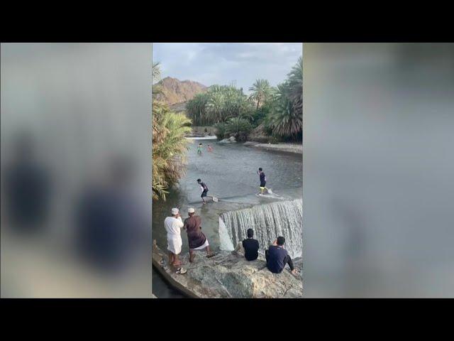 Onlookers caught in flash flood north of Oman | AFP