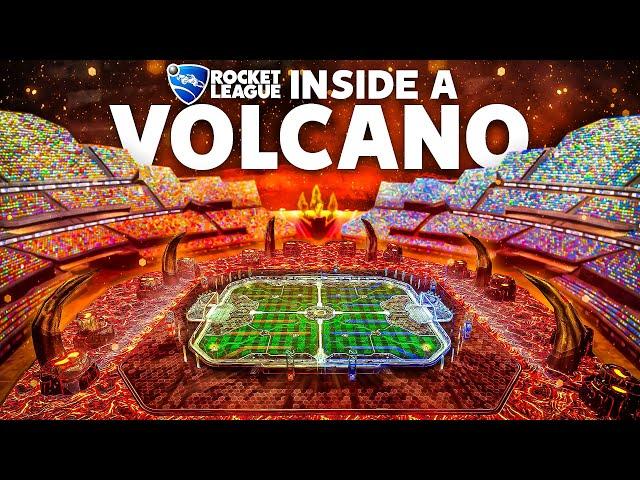 Rocket League inside a VOLCANO is EXPLOSIVE