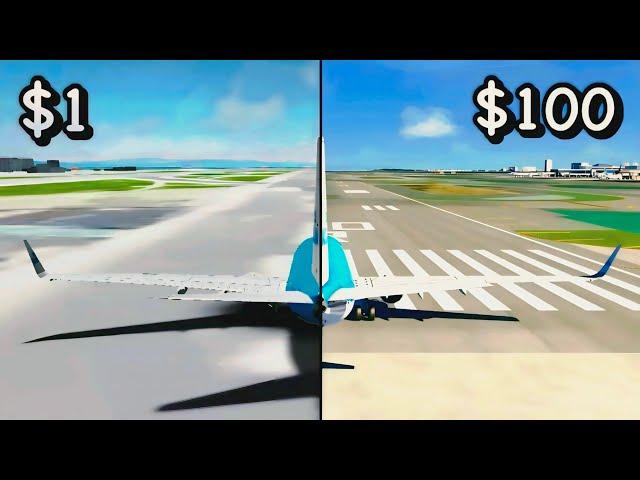 $1 vs $100 Mobile Flight Simulator!