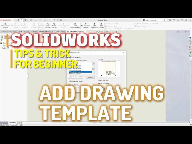 Solidworks How To Add Drawing Template