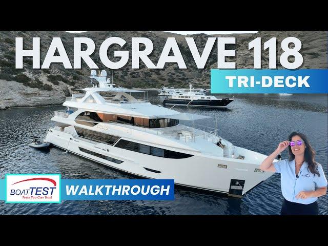 Hargrave 118 Tri-Deck (2024) Cannes Walkthrough | BoatTEST