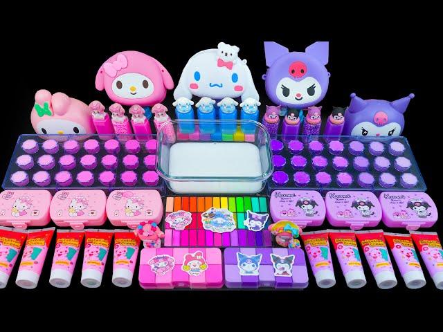 SANRIO SLIME  30 Minutes Relaxing Slime Video, Mixing with Makeup Eyeshadow | Tana Slime ASMR