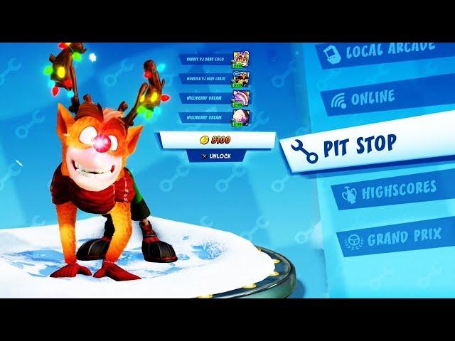 CTR: Nitro-Fueled - PIT STOP Winter Festival Grand Prix | Buying Everything