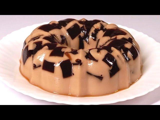 Unique Dessert- Cappuccino Jelly Pudding . So Fragrent & Dalicious.