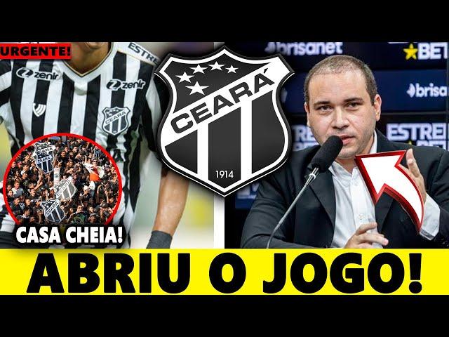 DE ÚLTIMA HORA! DIRETOR DO CEARÁ ABRE O JOGO SOBRE MOMENTO E NOVIDADES NO VOZÃO! NOTICIAS DO CEARA