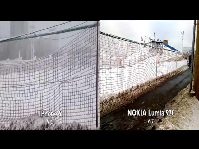 IPhone 5 vs NOKIA Lumia 920 video test 2