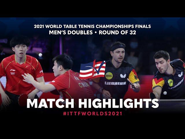 Fan Z./Wang C. vs Timo B./Patrick F. | 2021 World Table Tennis Championships Finals | MD | R32