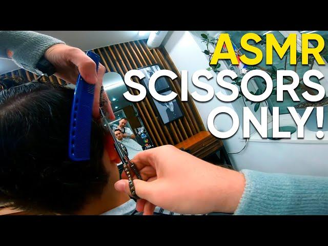 ASMR BARBER  POV  SCISSORS ONLY!