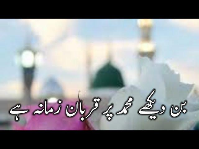bin dekhe Muhammad par qurban zamana hai new naat Sharif