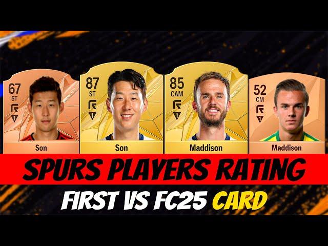 FC 25: Spurs Players First Vs FC25 Card Rating (EA FC 25)!  ft. Son, Maddison ...